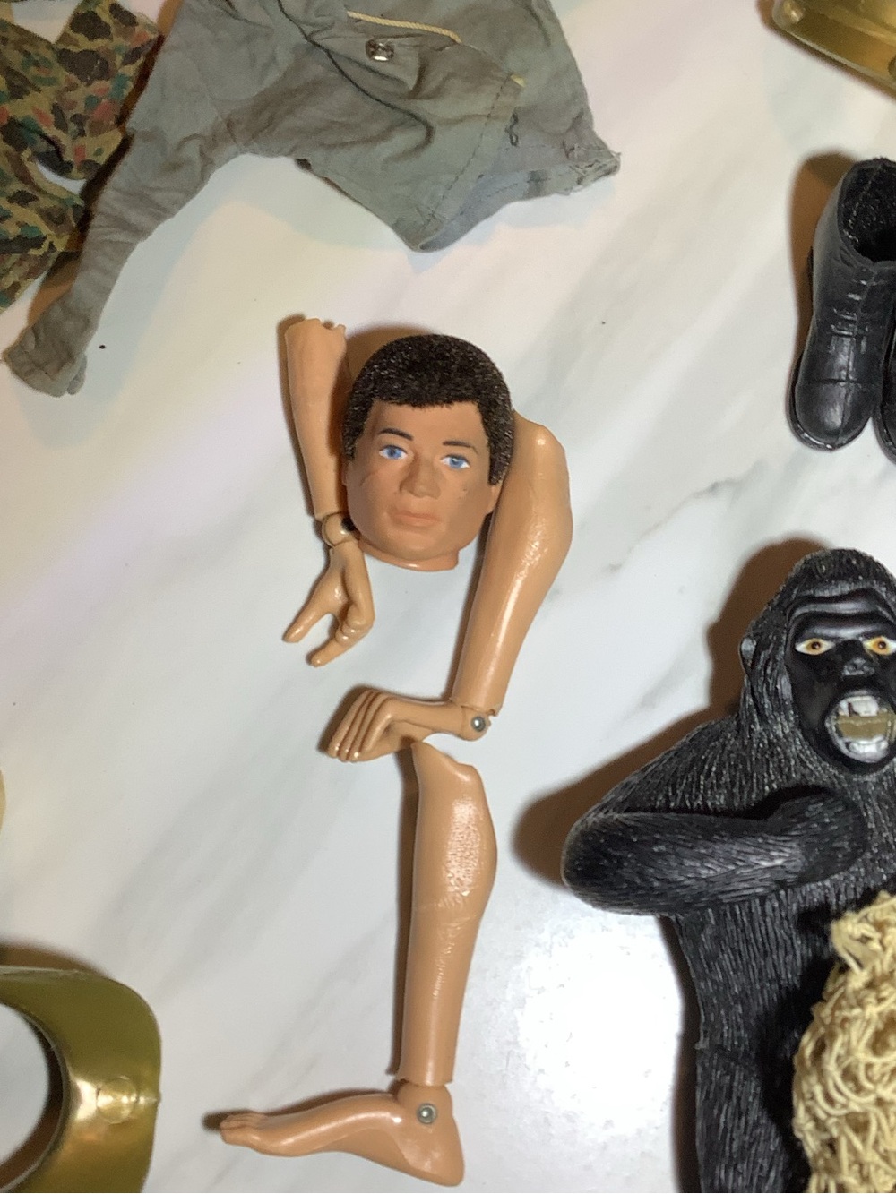 LARGE LOT 60’s~70’s GI Joe: Head Appendages Accessories JUNGLE~DIVING~CLOTHES - Picture 4 of 10